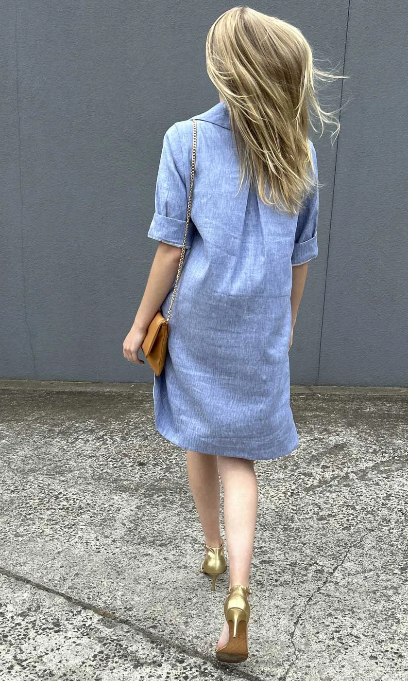 HOSS Ginger Dress - Blue Denim